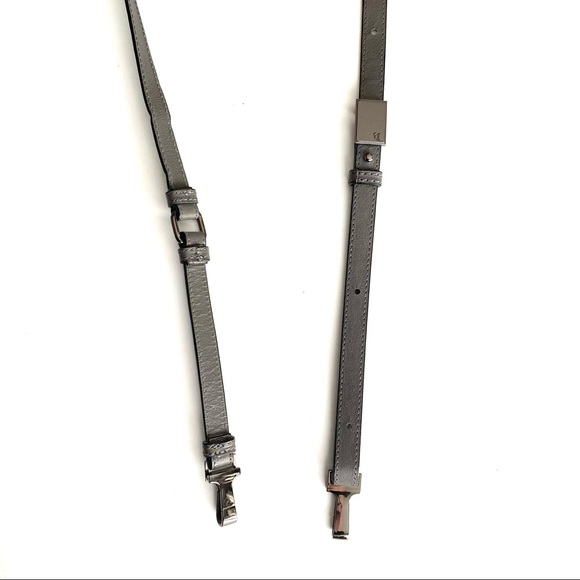 Elliott Lucca Gray Leather Purse Woven Handles  iPad Pocket Shoulder Strap - Picture 14 of 16